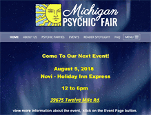 Tablet Screenshot of michiganpsychicfair.org